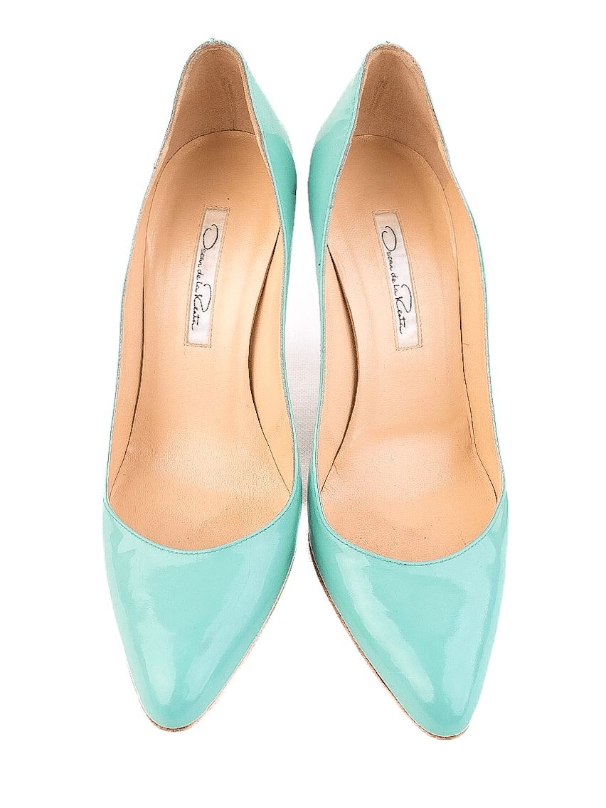 Excellent Oscar de la Renta Blue High-Heeled Shoes Size 38