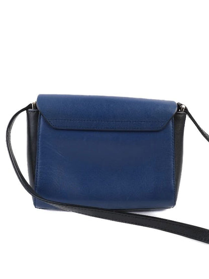 Excellent DKNY Crossbody Bag Navy Blue White Black Genuine Leather
