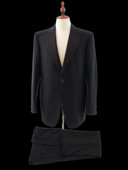 Perfect Ermenegildo Zegna Black Wool Suit Size XL for Men