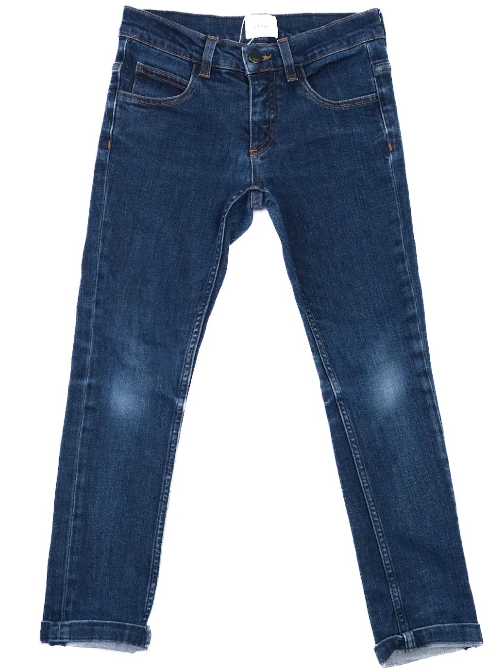 Excellent Fendi Kids Blue Jeans Size 7 Classic Design