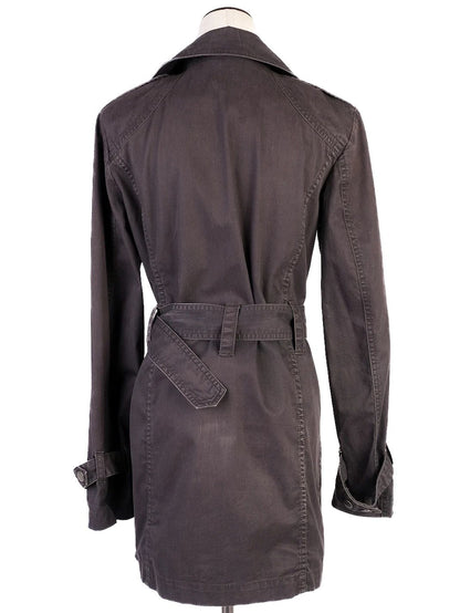 Excellent Diesel Gray Cotton Trench Coat for Women