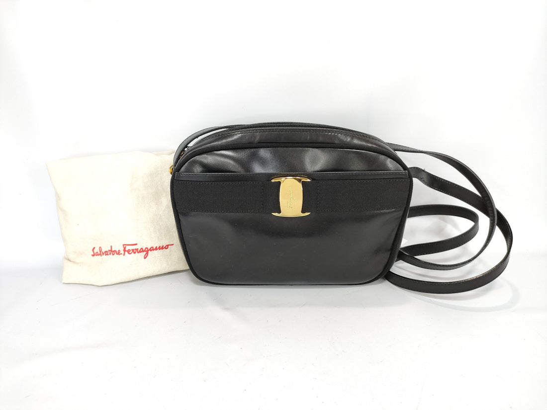 Salvatore Ferragamo Vara Leather Shoulder Bag