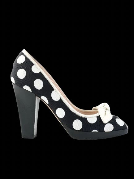 Excellent SI Rossi Polka Dot High Heels Fabric Size 38