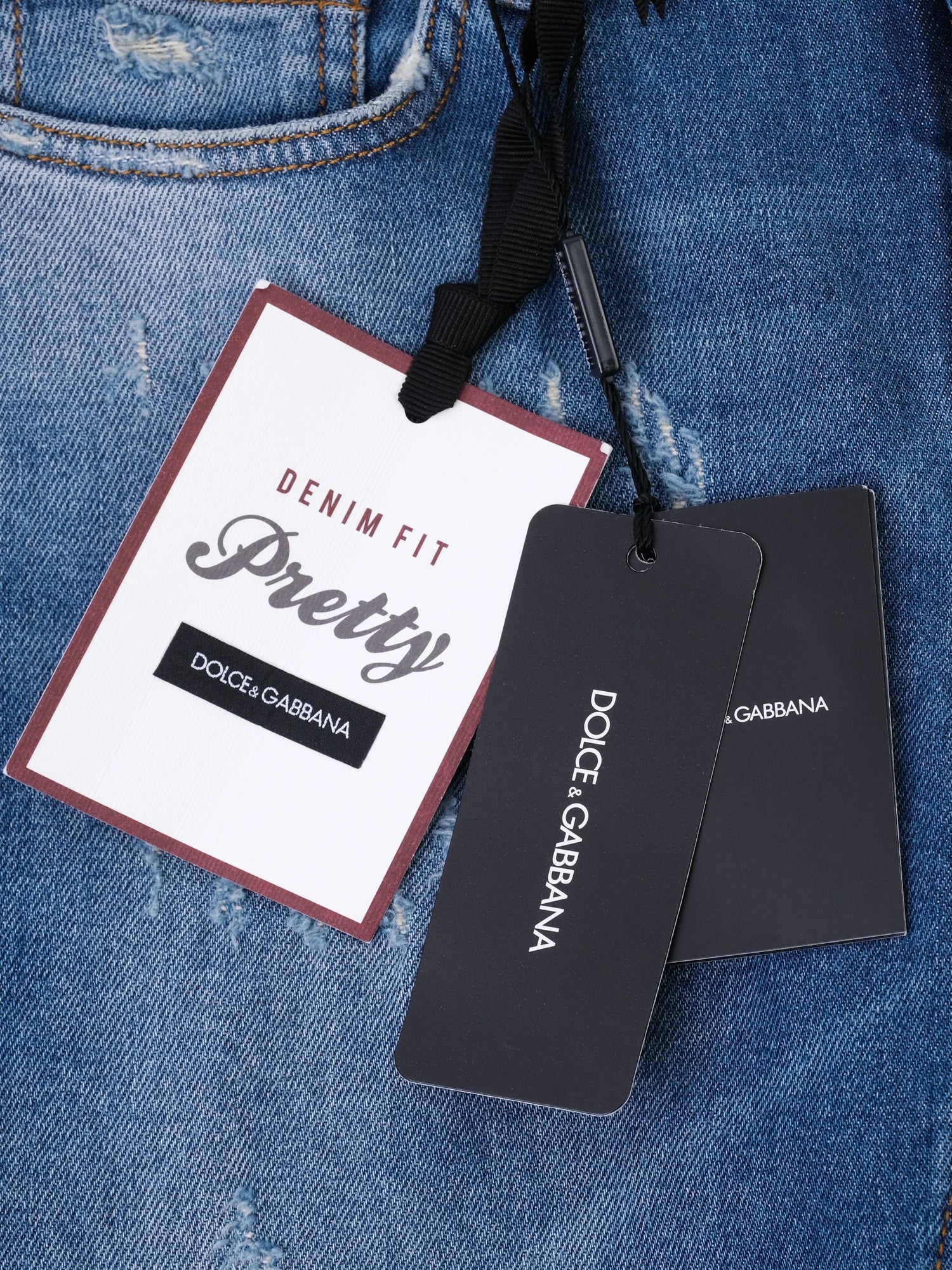 NEW Dolce Gabbana Blue Cotton Jeans Women&