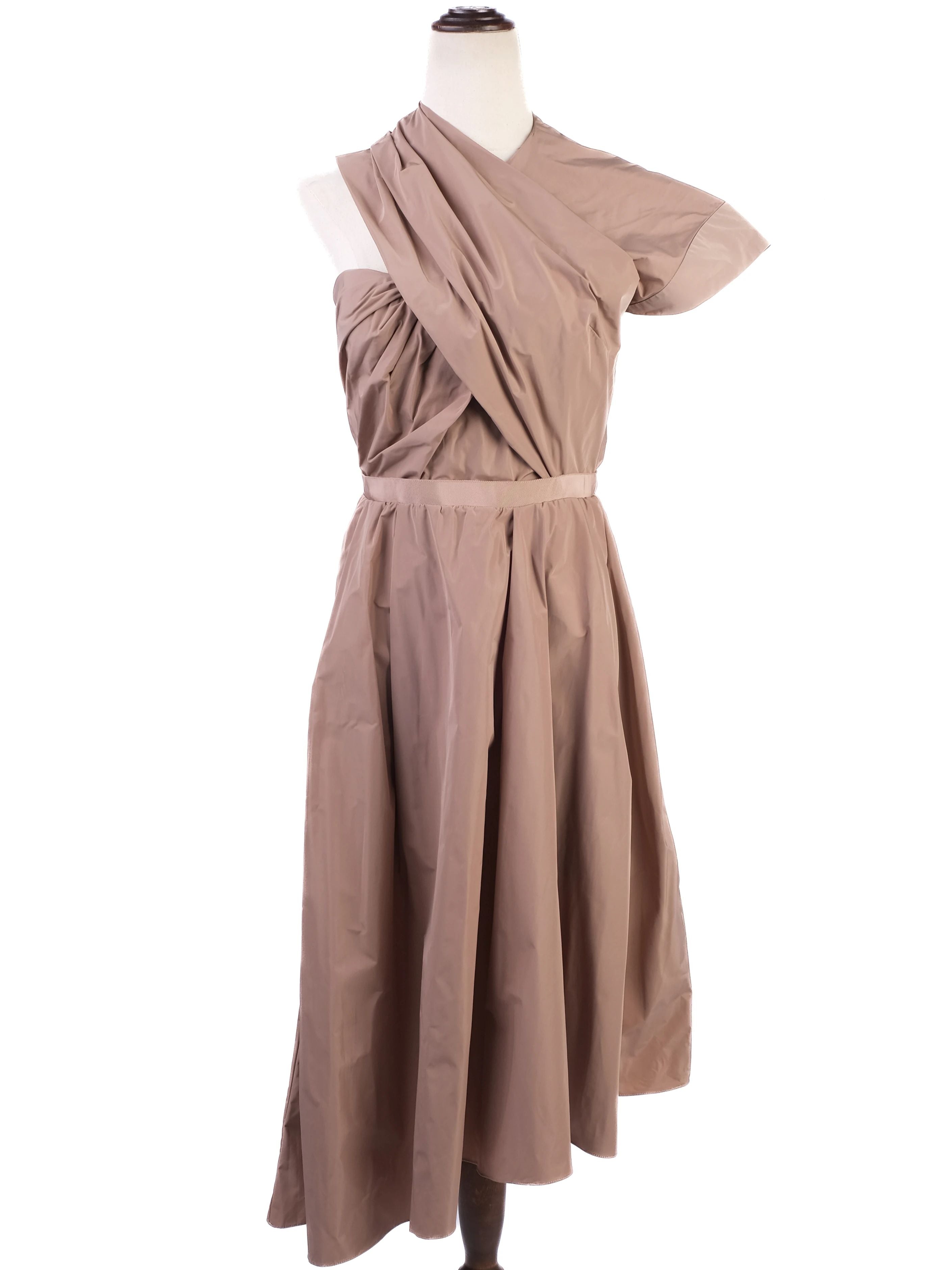 Excellent Carven White Asymmetrical Dress Women Polyester Size N/A