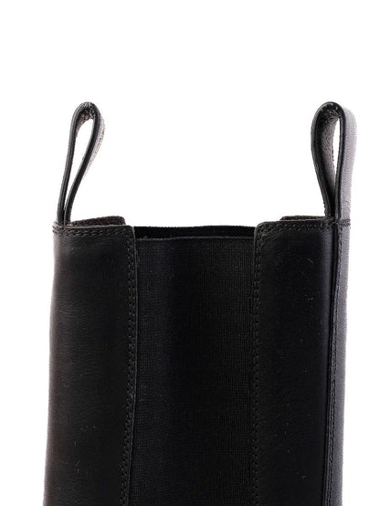 Excellent Bottega Veneta Black Leather Chelsea Boots Size 38