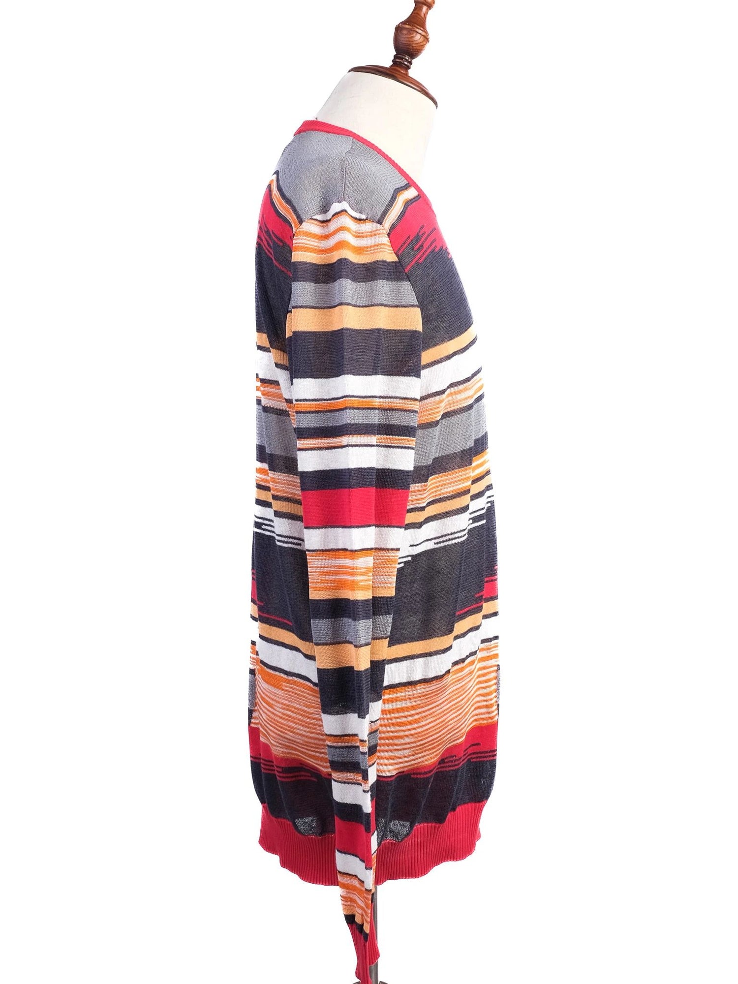 Excellent Missoni Geometric Striped Sweater XL Viscose Men Combined Colors