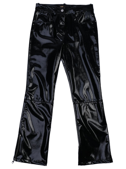 EXCELLENT Maje Black Glossy Polyurethane Pants Size S
