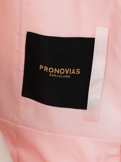 Excellent Pronovias Pink Evening Gown Lace Detail Size XXL