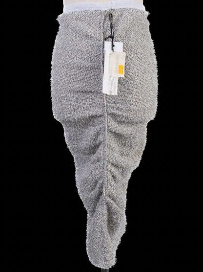 NEW Nina Ricci Gray Ruched Wool Skirt Size XXS