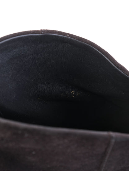 GIANVITO ROSSI Black Leather High-Heeled Ankle Boot Size 38 Excellent