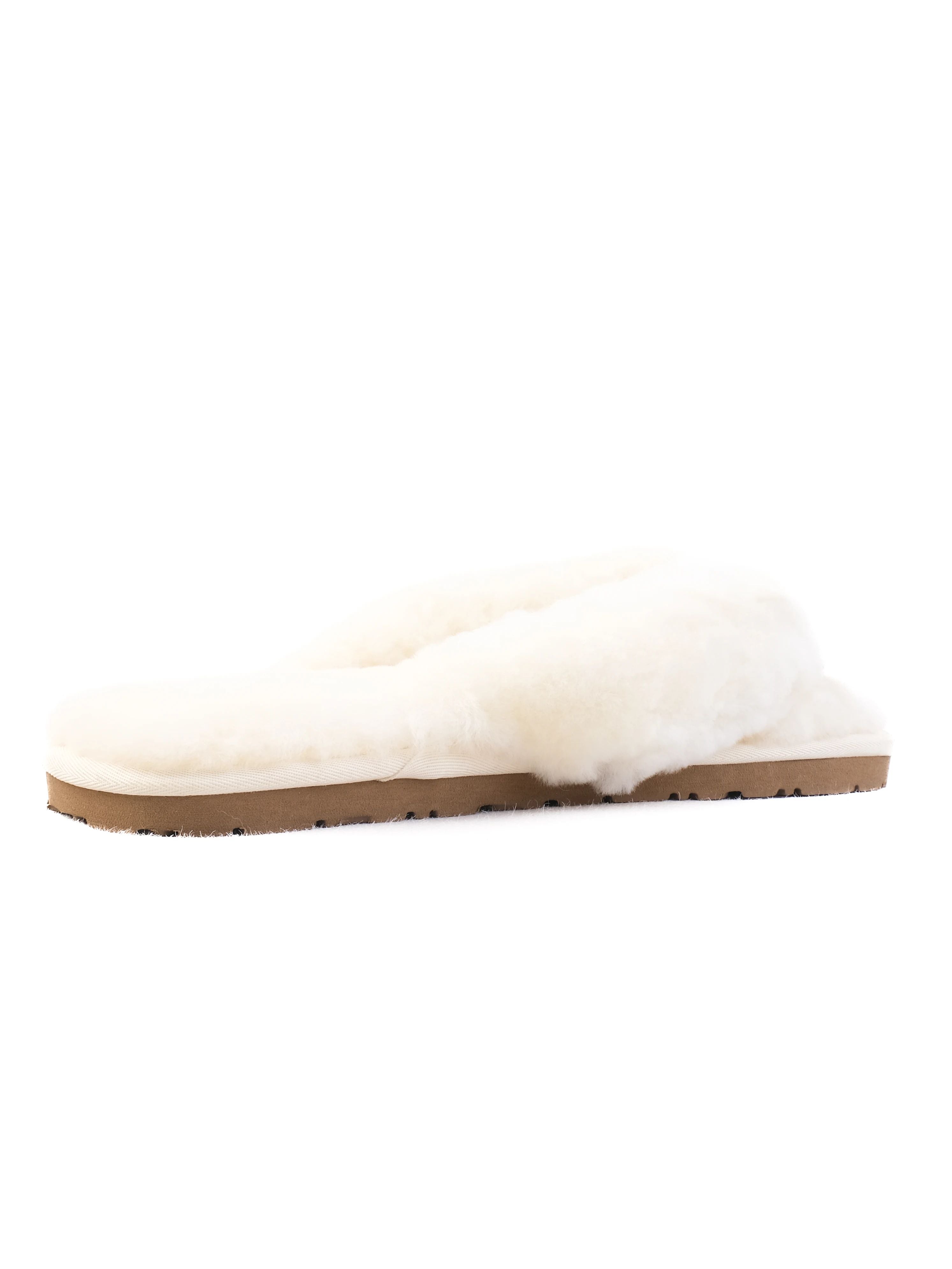 NEW Ugg White Faux Fur Slippers with Decorative Bow for Women