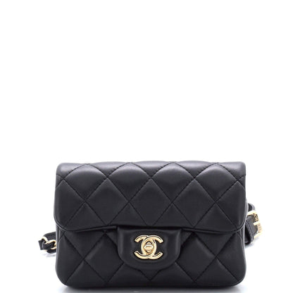 Chanel My Precious Pearls Waist Bag Quilted Lambskin Mini
