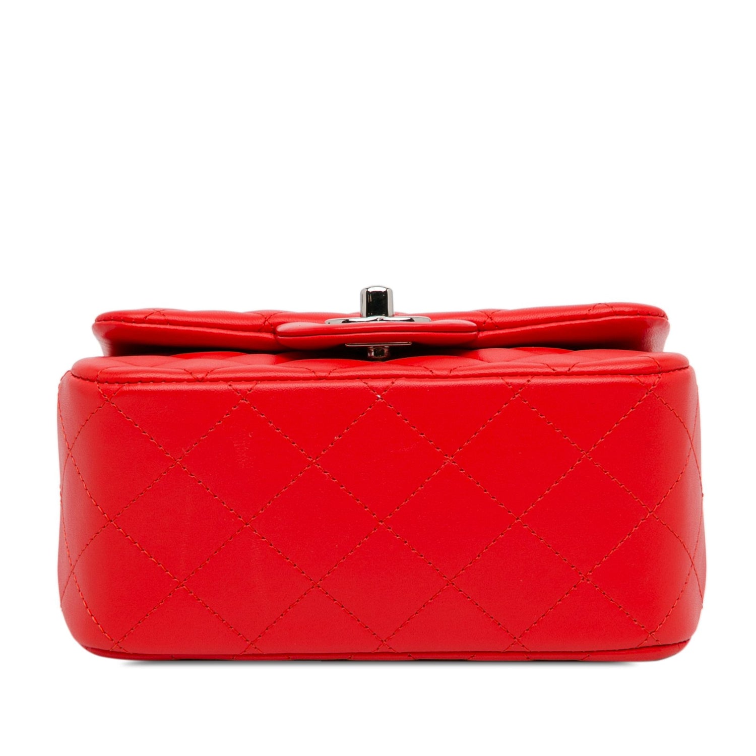Chanel Mini Square Classic Lambskin Single Flap Red