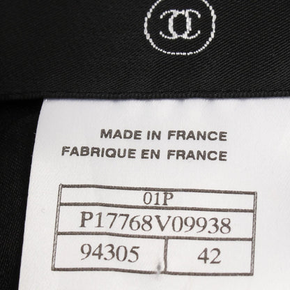 Chanel Coco Mark Button Jacket Skirt Set P 17768v 09938 Wool Black 