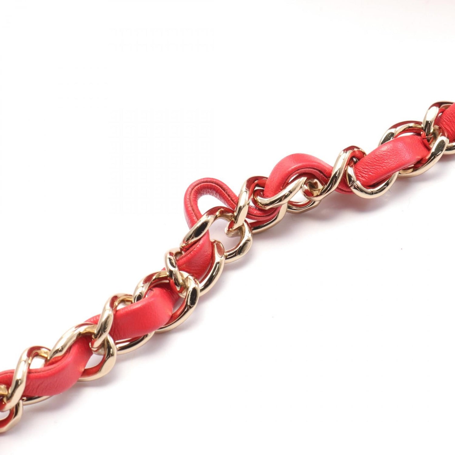 Chanel Red Matelasse Shoulder Bag Leather