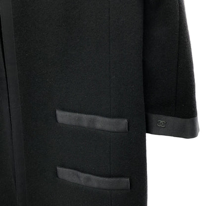 Chanel Black Coat Other Coat Wool P 26923v 17027