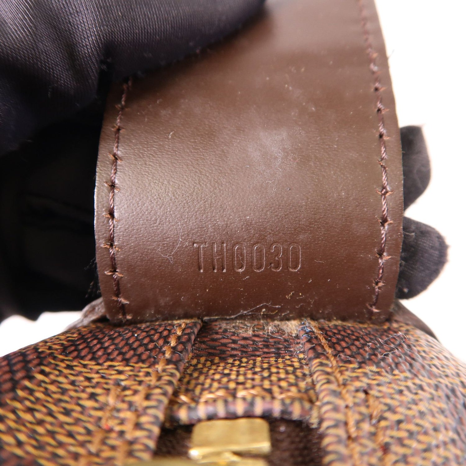 Louis Vuitton Damier Naviglio Gold Shoulder Bag Brown Shoulder Bag N 45255