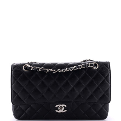 Chanel Classic Double Flap Bag Quilted Caviar Medium