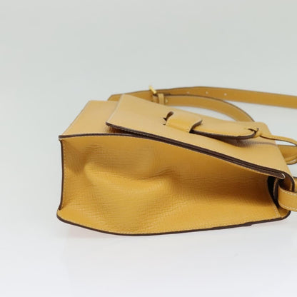 Loewe Barcelona Hand Bag Leather 2way Yellow Auth