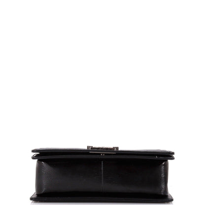 Chanel Boy Flap Bag Python And Patent Old Medium