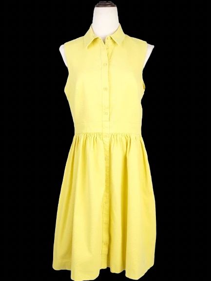 Excellent Karen Millen Yellow Sleeveless Dress Size L