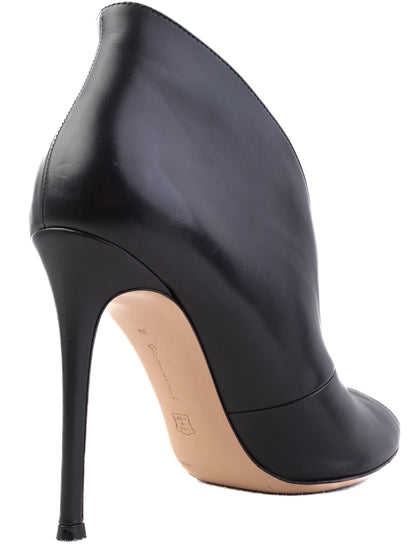 Excellent Gianvito Rossi Black Leather High-Heeled Ankle Boots Size 39