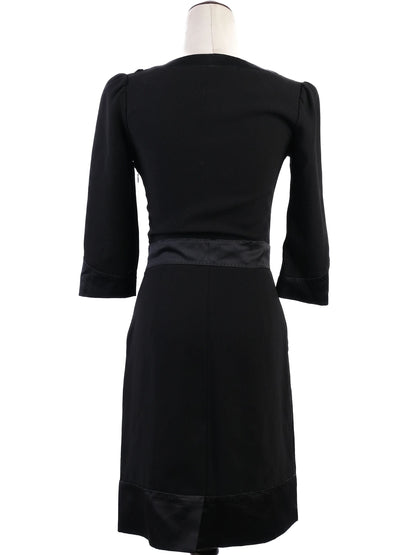EXCELLENT Moschino Black Triacetate Dress XS with Embellishments
