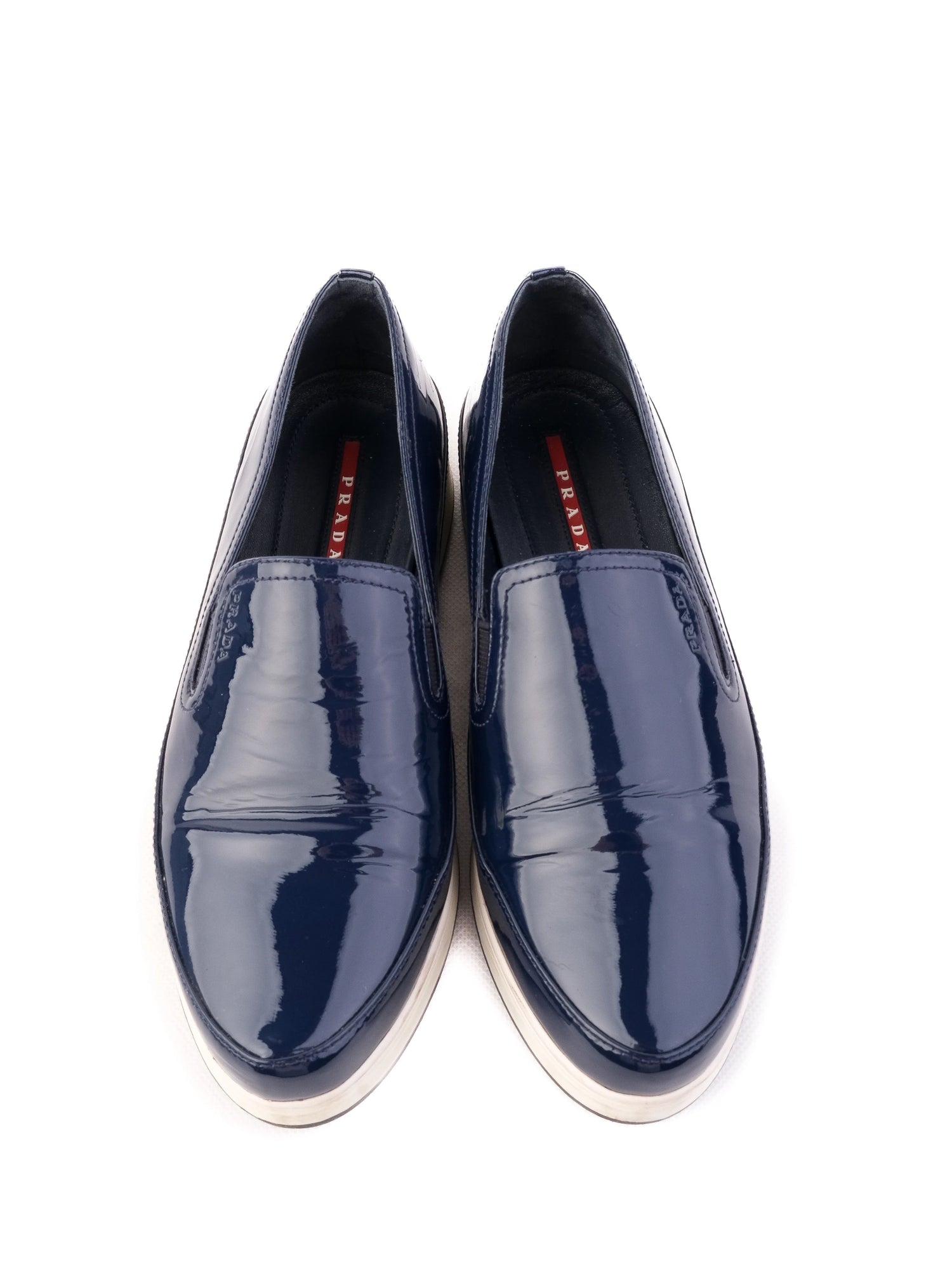Excellent Prada Slip-On Shoes Blue Lacquer WomenÕs Size Not Specified