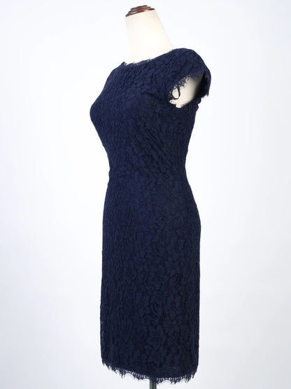 Excellent Diane von Furstenberg Purple Lace Dress Size XS