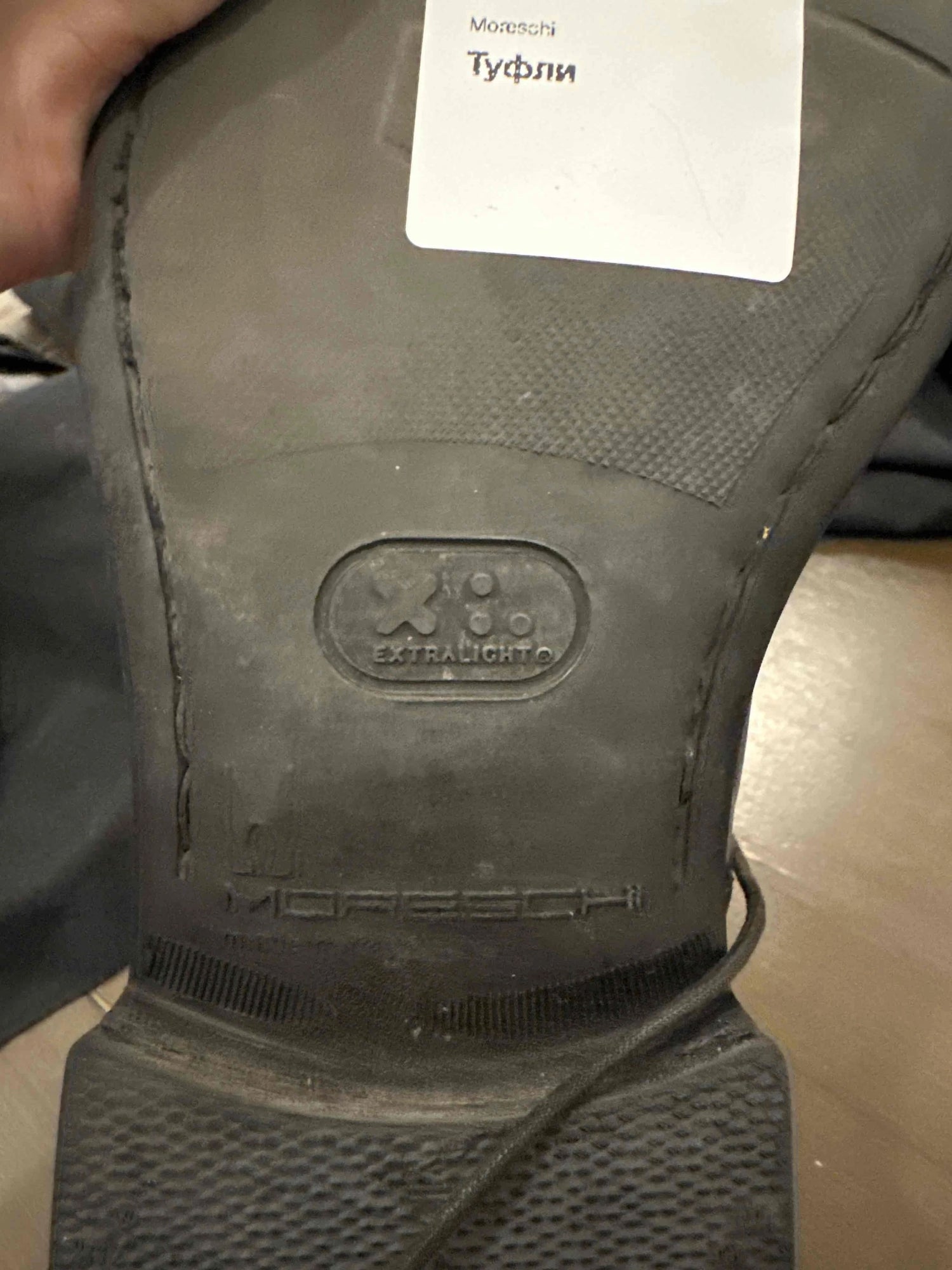 Excellent Moreschi Black Leather Dress Shoes Size 39 for Men