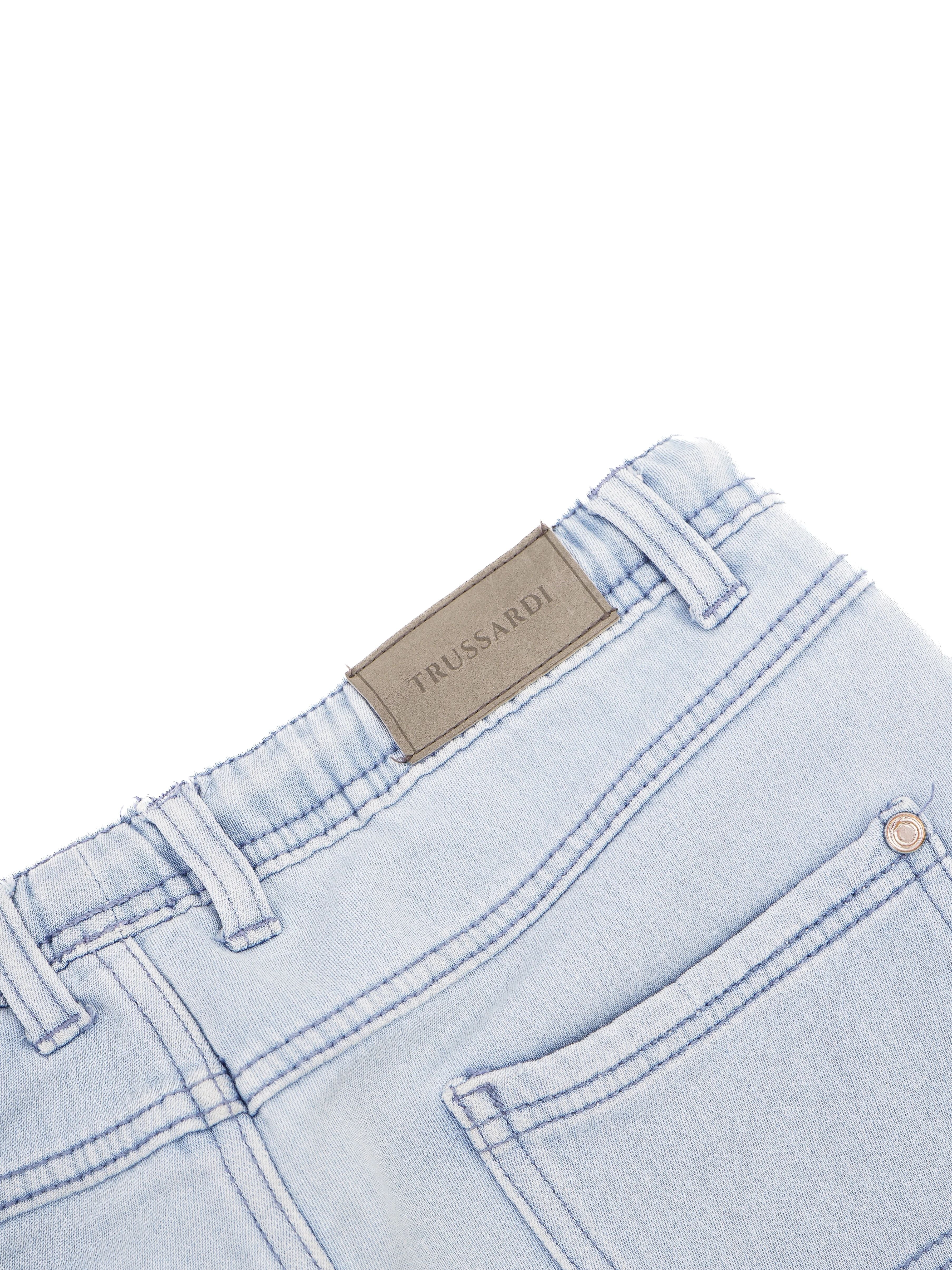Trussardi Kids Blue Nylon Denim Shorts Size 12 Excellent Condition
