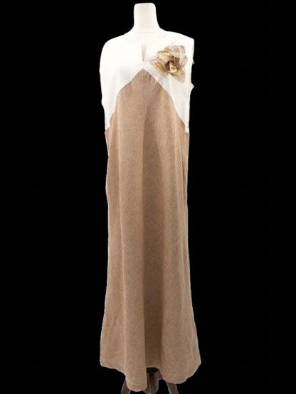 NEW Lorena Antoniazzi Yellow Sleeveless Long Dress, Size XXL