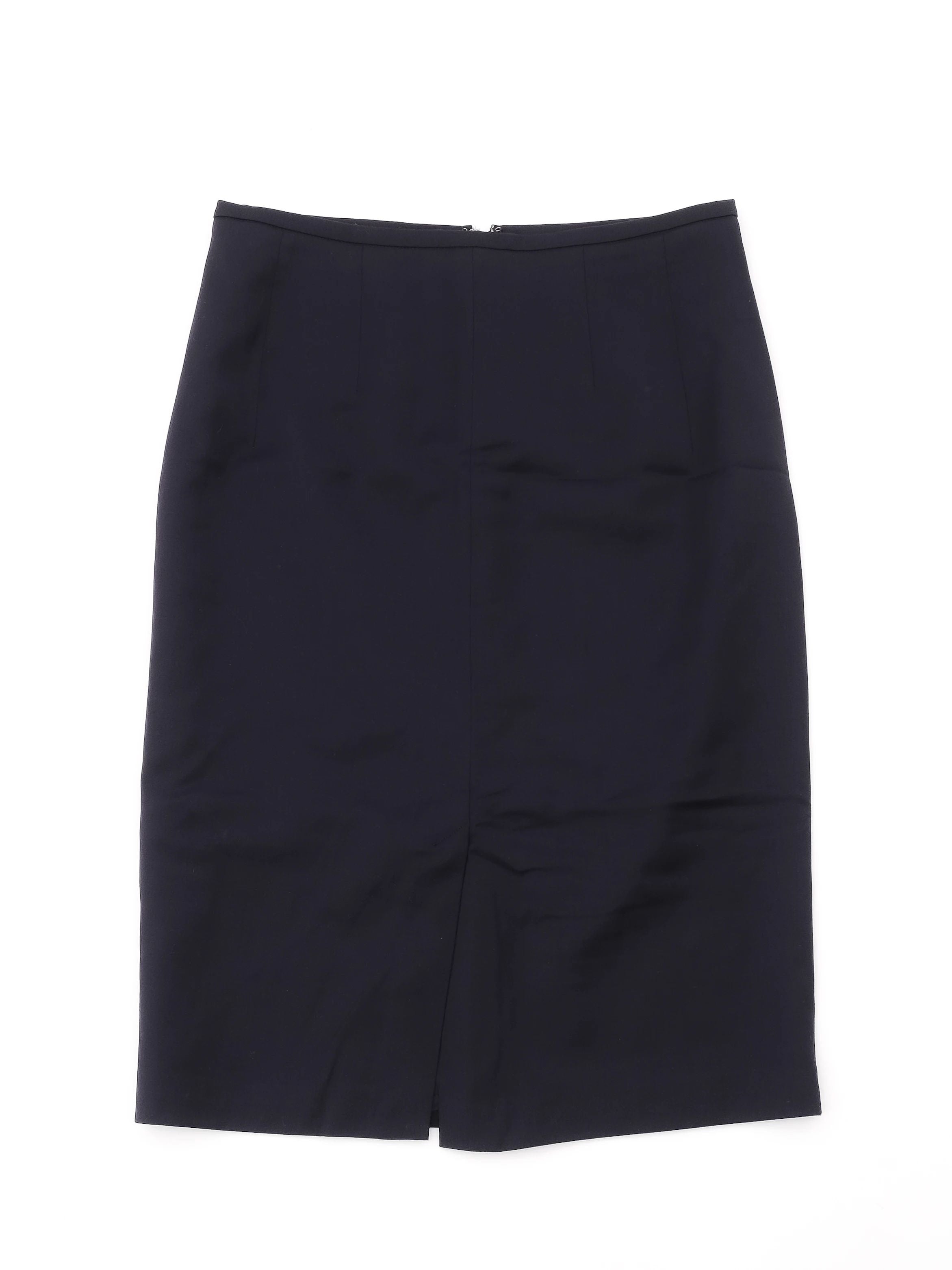 Excellent BGN First Navy Blue Wool Pencil Skirt Size M