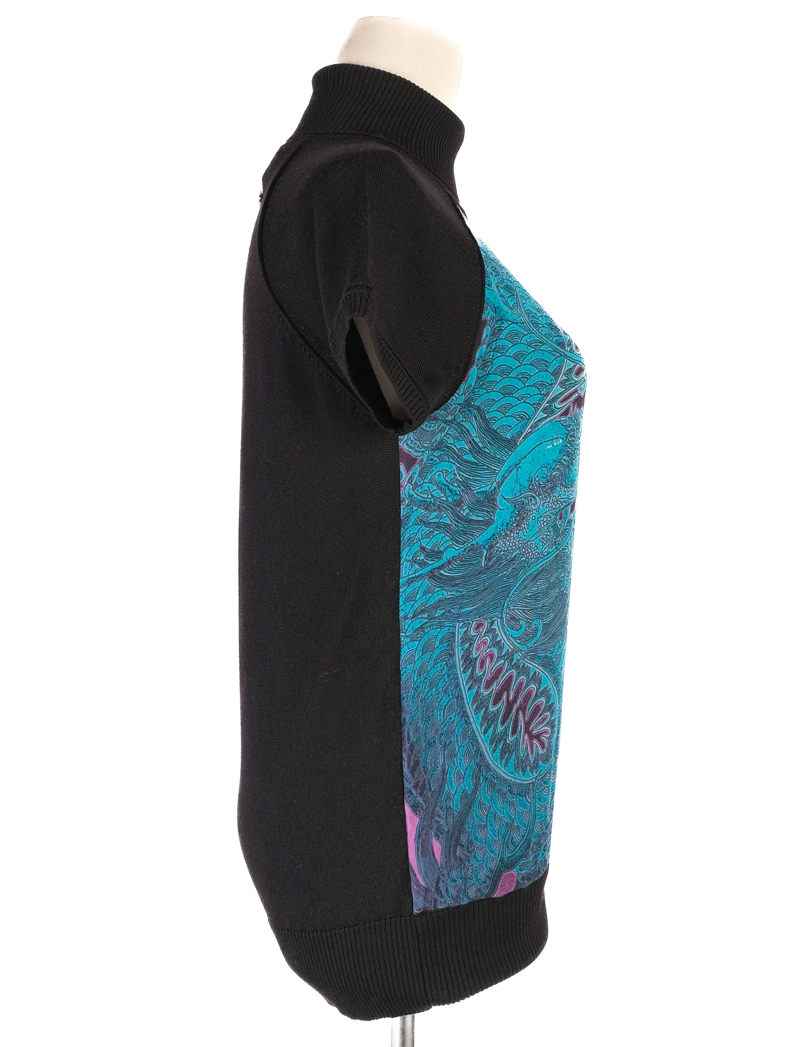 Excellent Roberto Cavalli Black Wool Turtleneck Sweater Size S