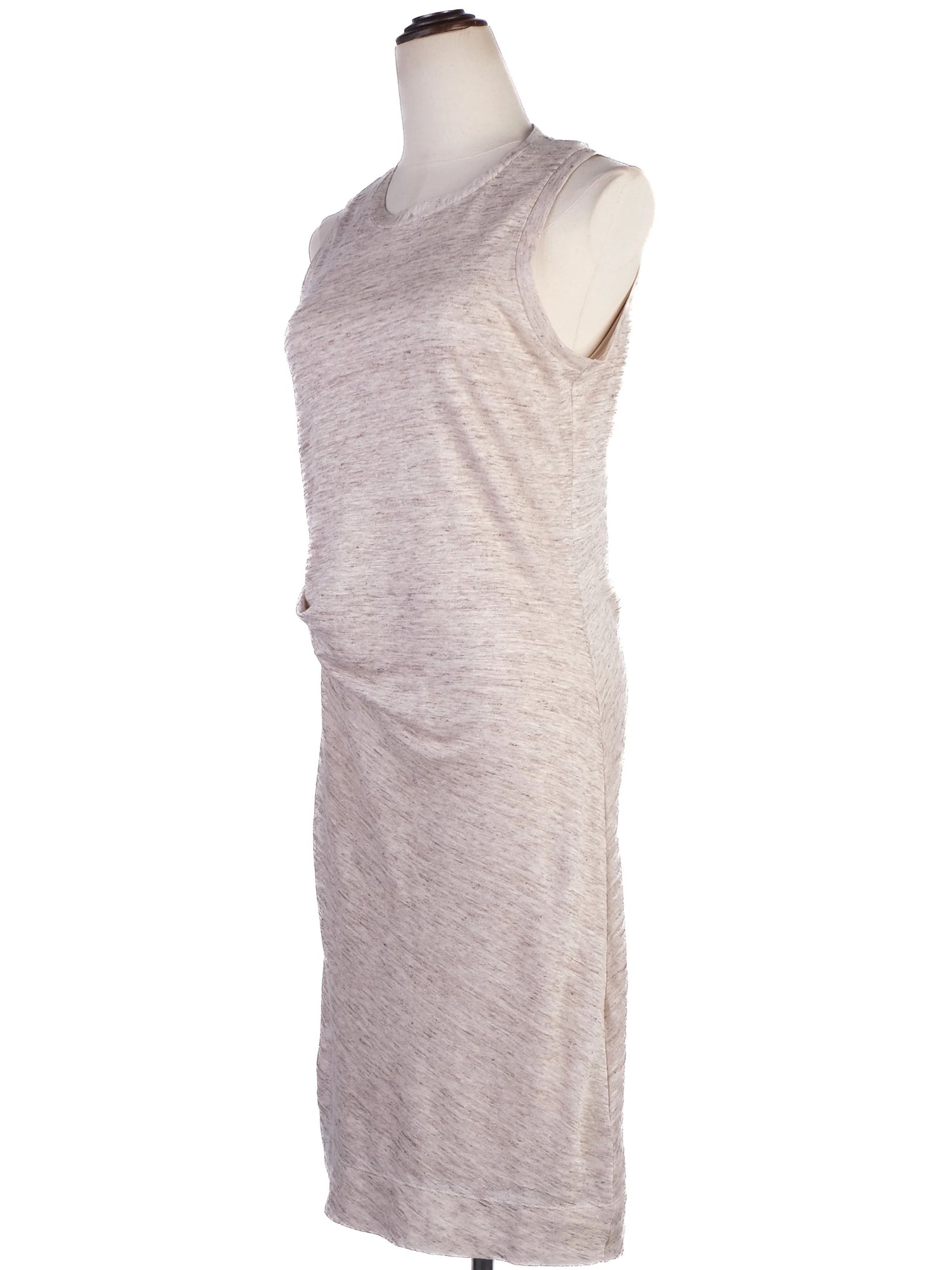 NEW By Malene Birger Gray Knee-Length Dress Size S Viscose Sleeveless