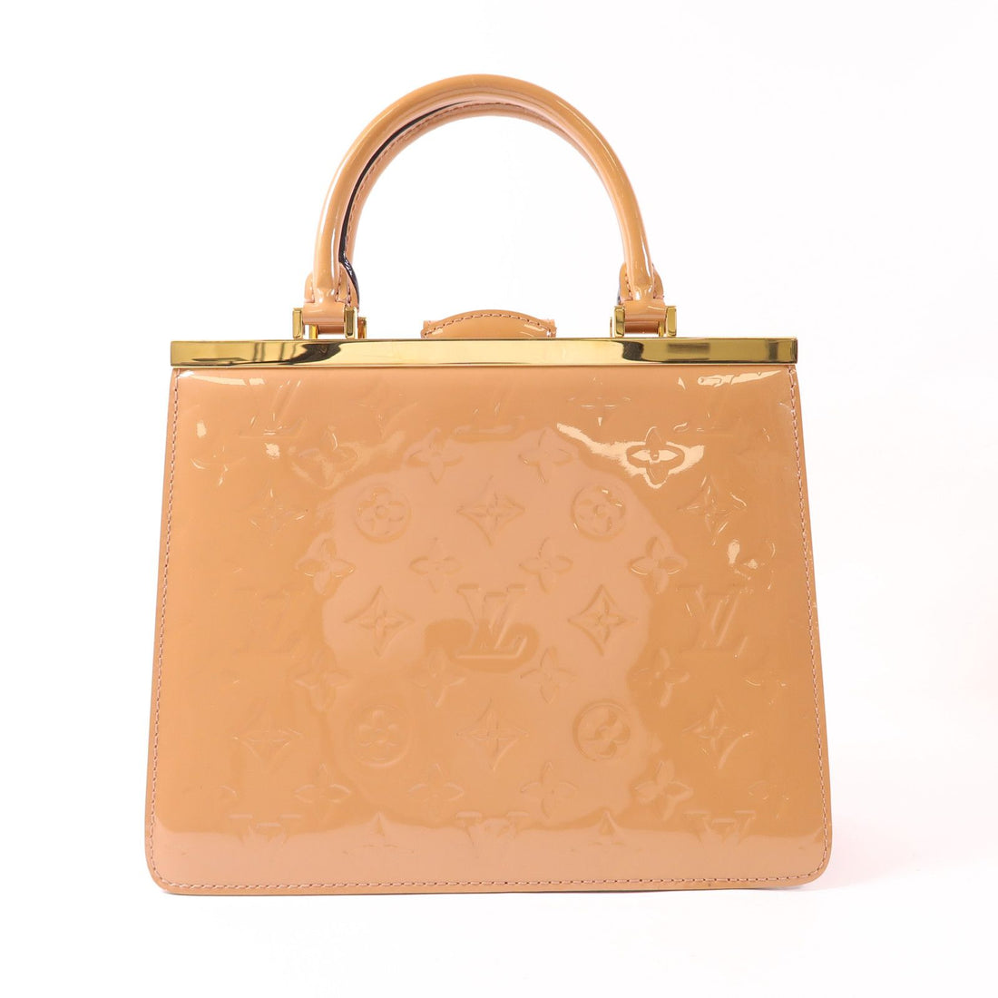 Louis Vuitton Lacquered Leather Deesse Pm Kinpaku Handmade Bag Beige Handbag M 91596