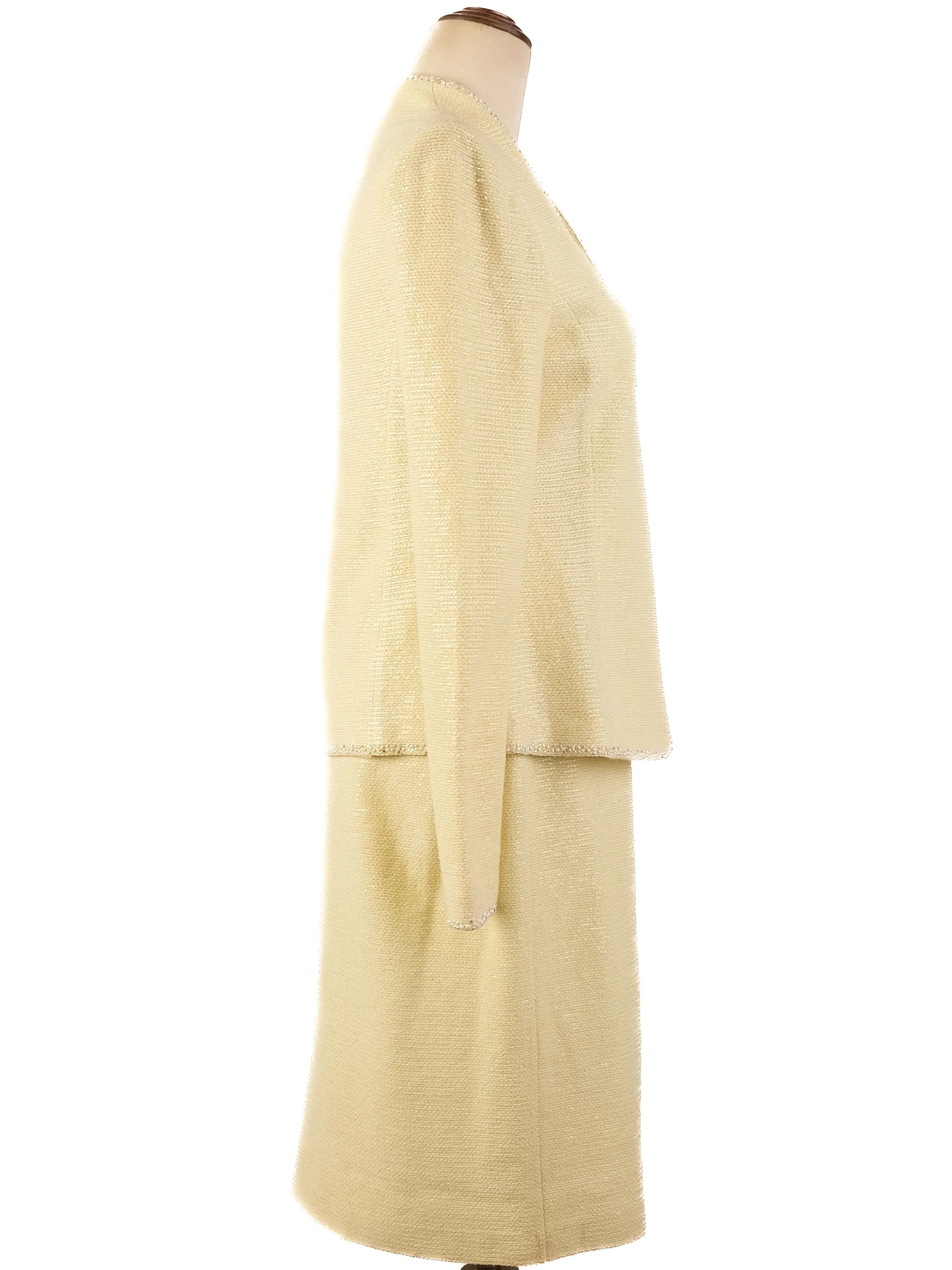 Excellent St. John Yellow Wool Women&