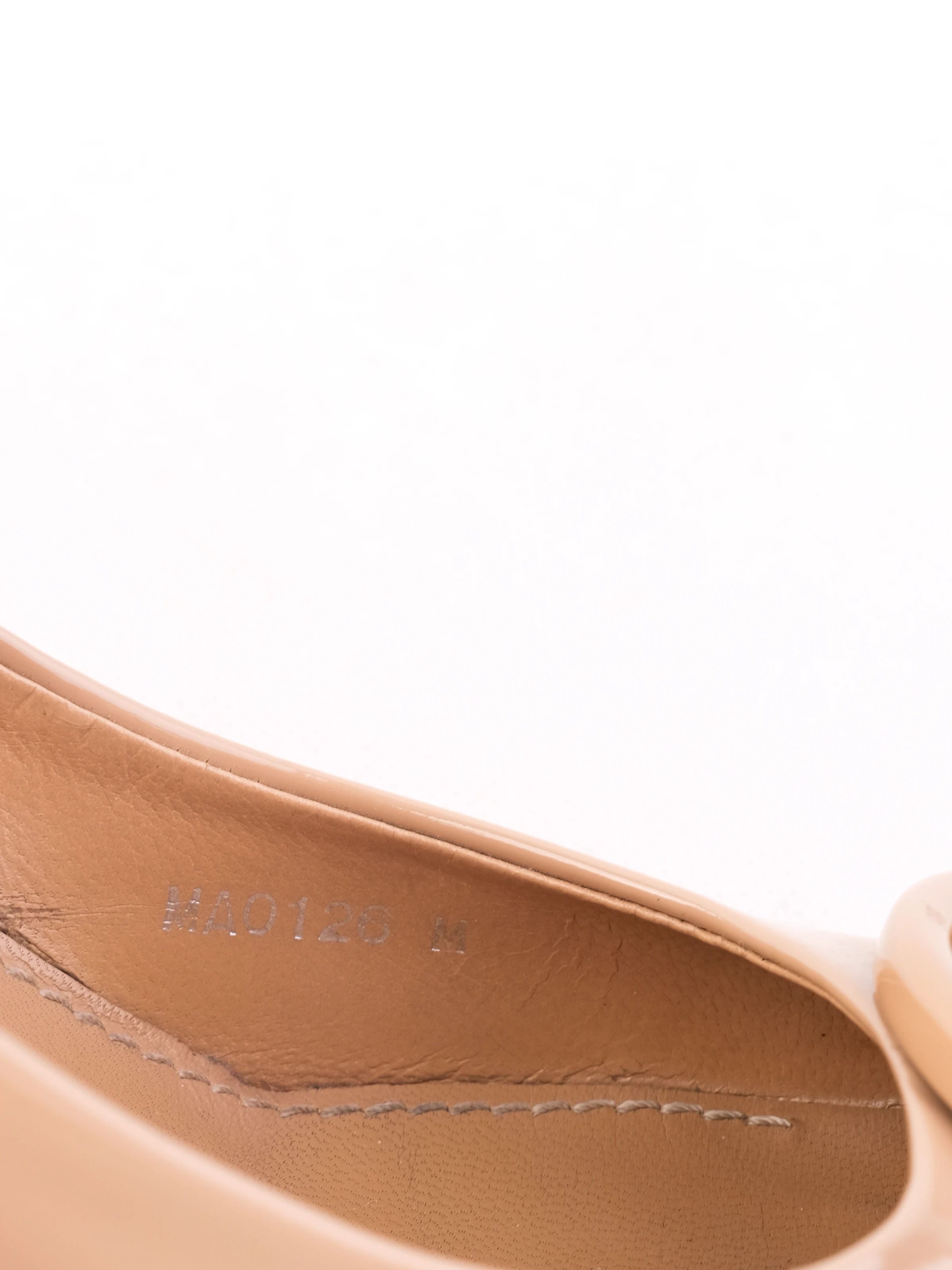 Excellent Louis Vuitton Pink Leather High-Heeled Shoes Size 36.5