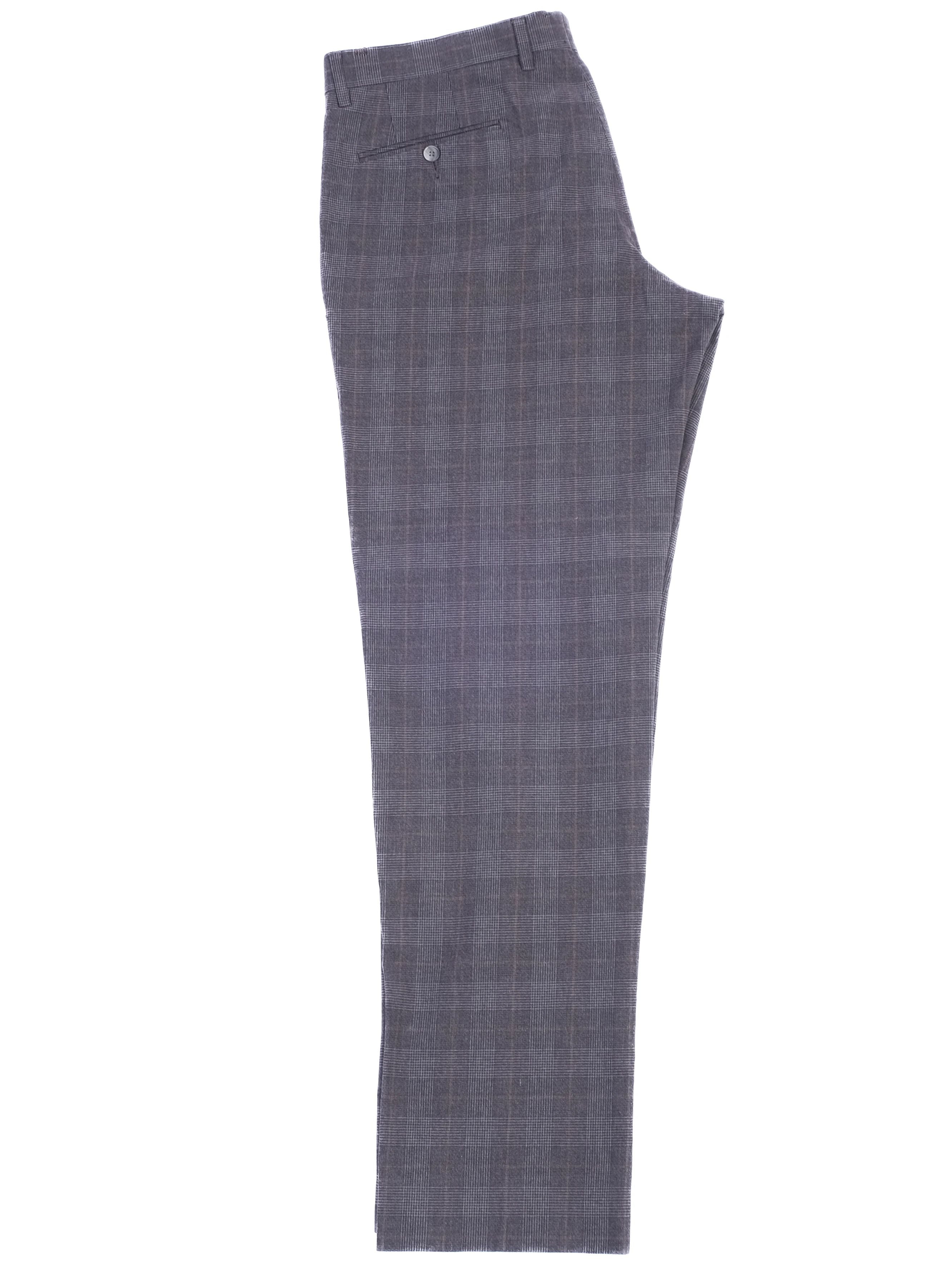 Excellent Dolce Gabbana Gray Plaid Trousers Cotton XXL