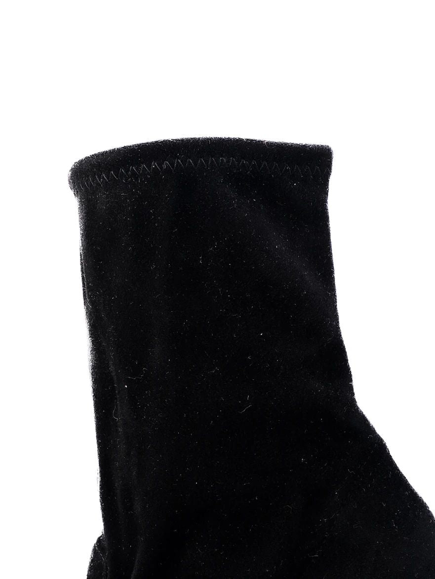 Excellent Casadei Black Genuine Suede High-Heeled Ankle Boots Size N/A