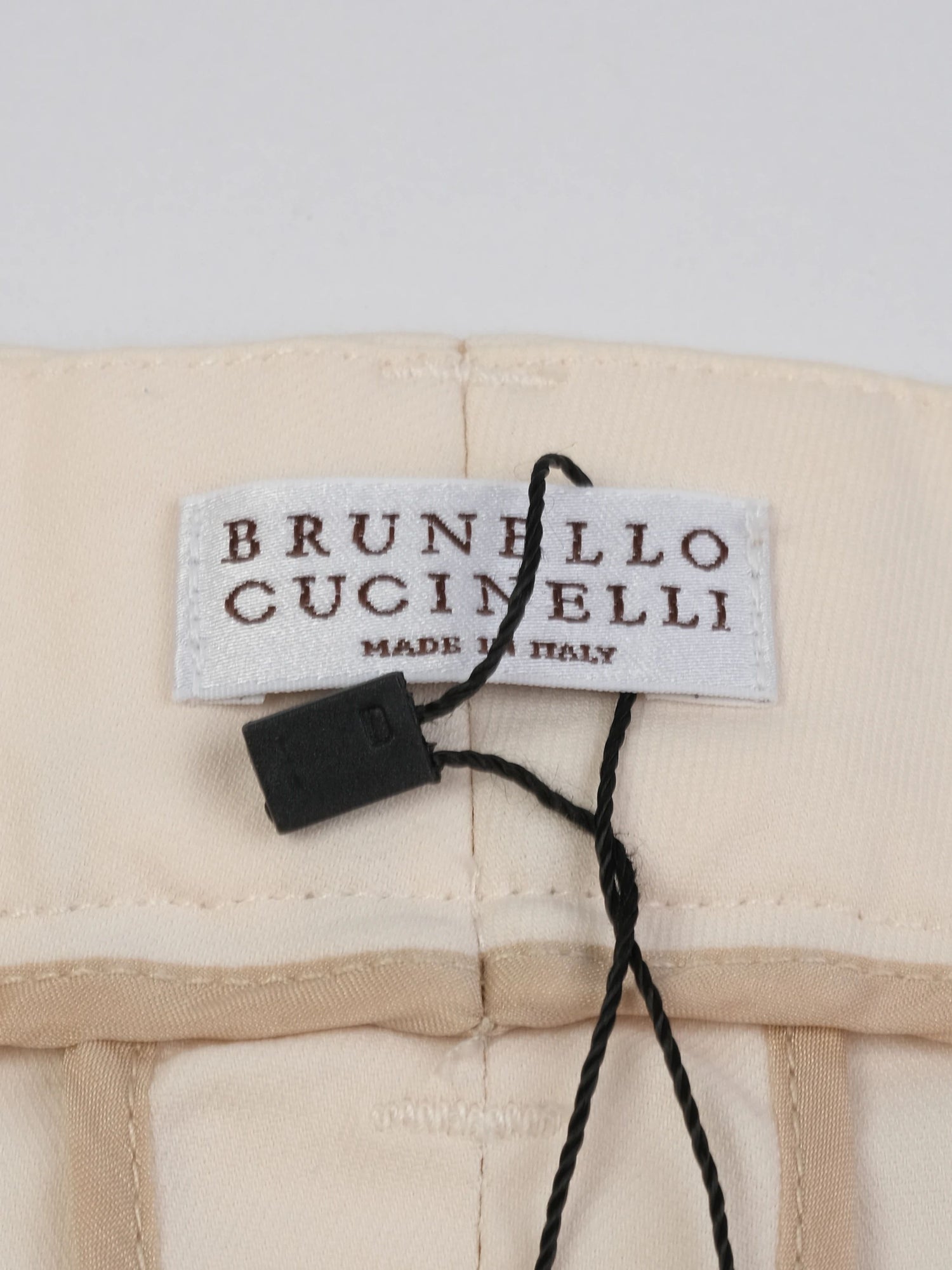 Excellent Brunello Cucinelli White Elastane WomenÕs Pants Made in Italy