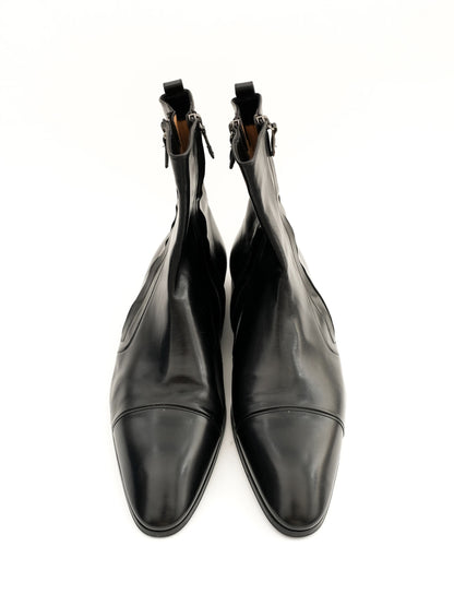 NEW Antonio Grand Bottier Black Leather Ankle Boots Size 45