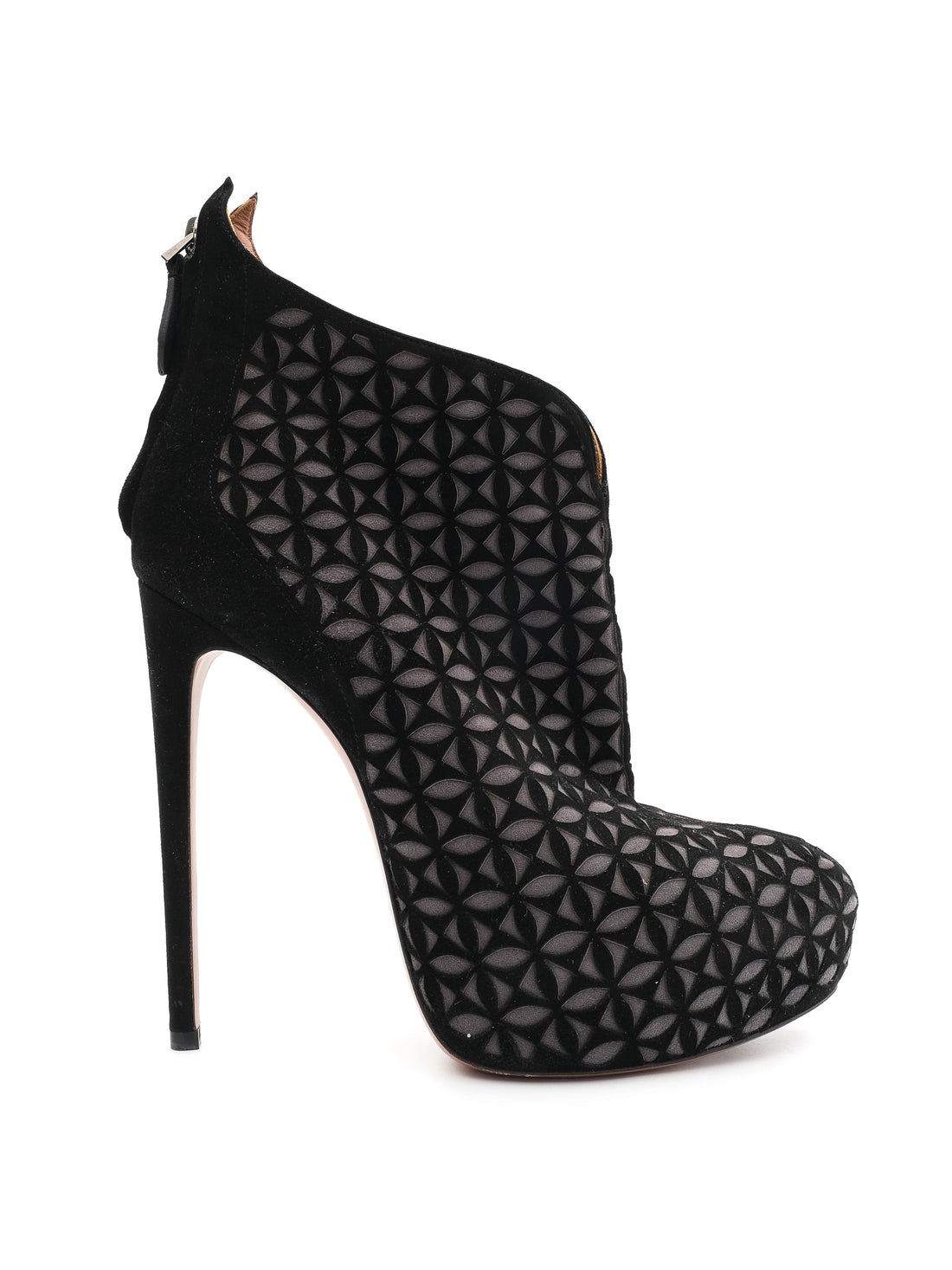 Perfect Alaia Black Leather Ankle Boots Size 41 Stiletto Heels