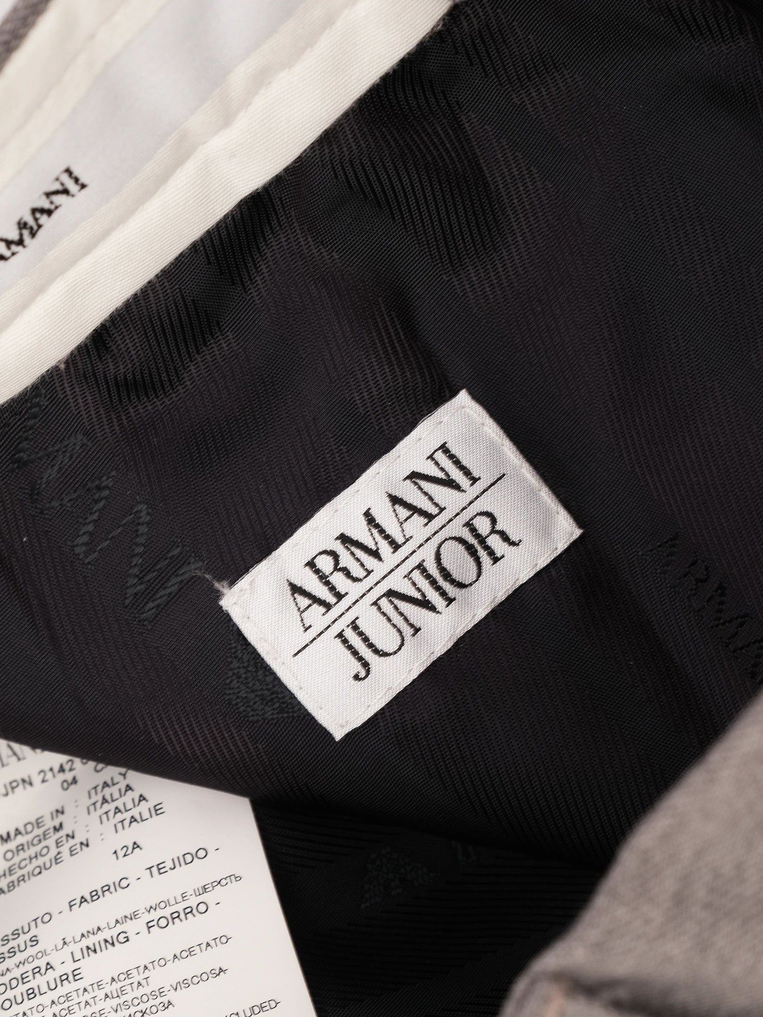 Excellent Armani Junior Gray Wool Blazer Size 12 Women