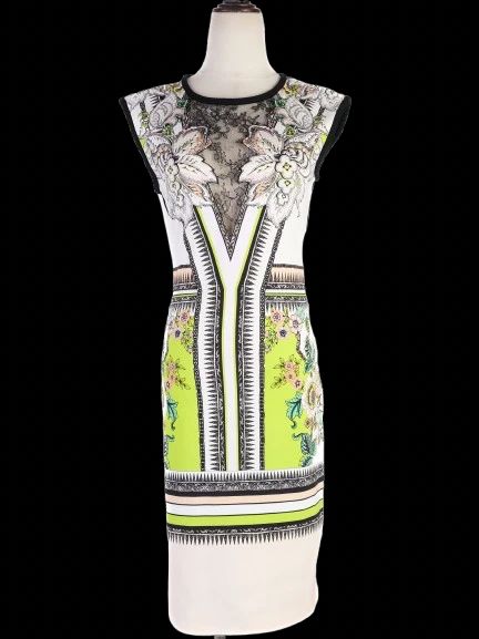 Excellent Roberto Cavalli Sleeveless Dress Size L Combined Viscose