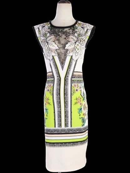 Excellent Roberto Cavalli Sleeveless Dress Size L Combined Viscose