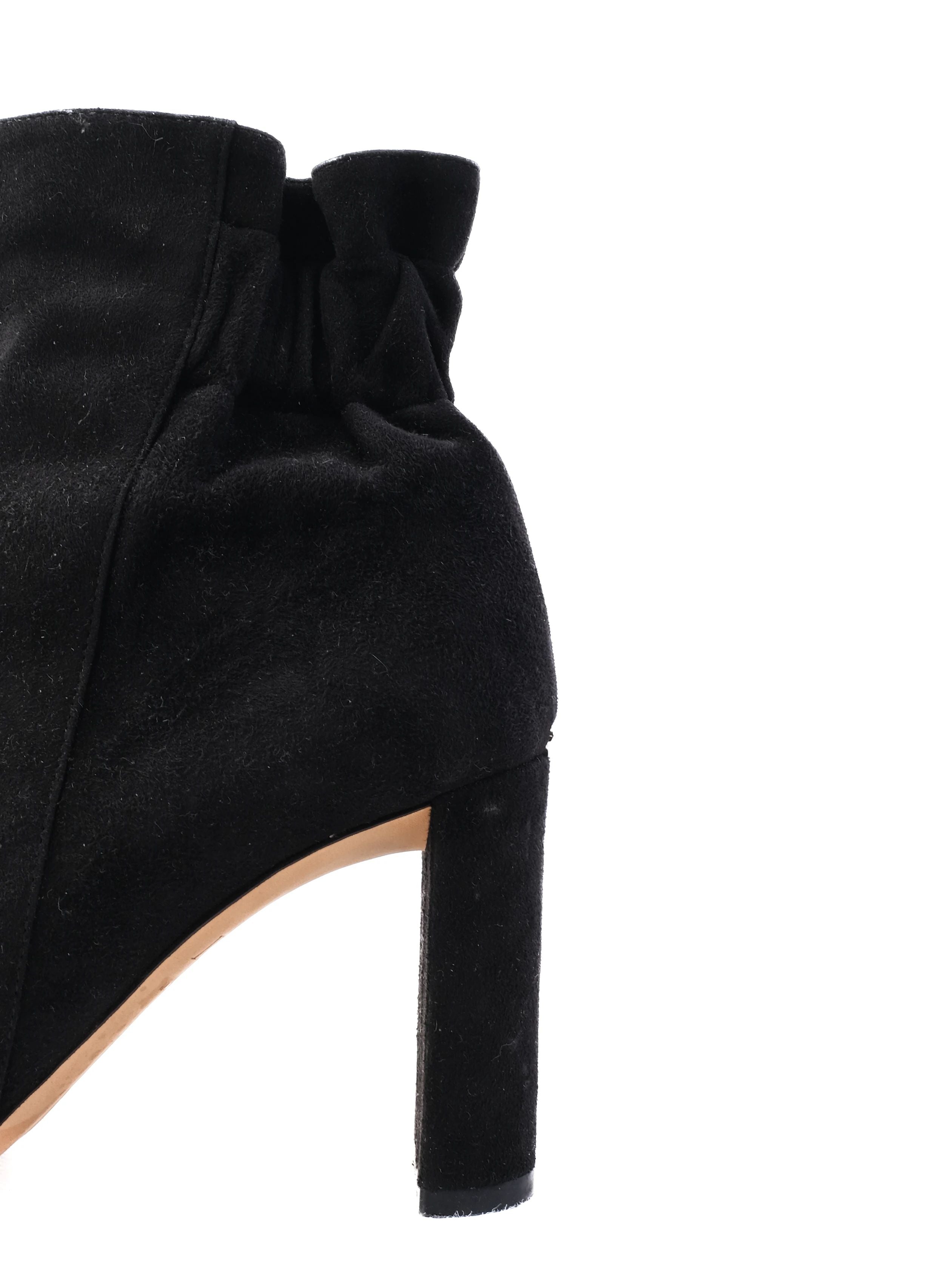 Dior Black Suede Ankle Boots Chunky Heel Size 36 Excellent Condition