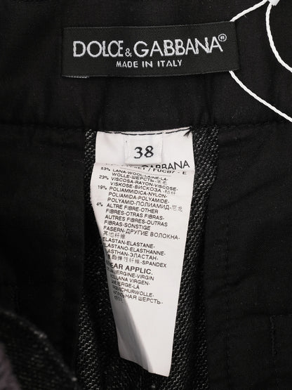 Excellent Dolce &amp; Gabbana Gray Wool Jogger Pants Size S