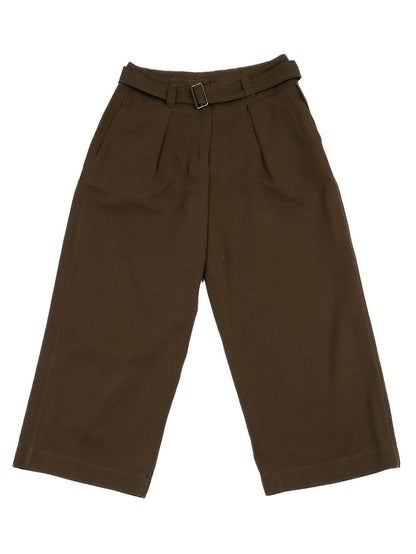 Excellent Weekend MaxMara Green Cotton Wide-Leg Pants Size M